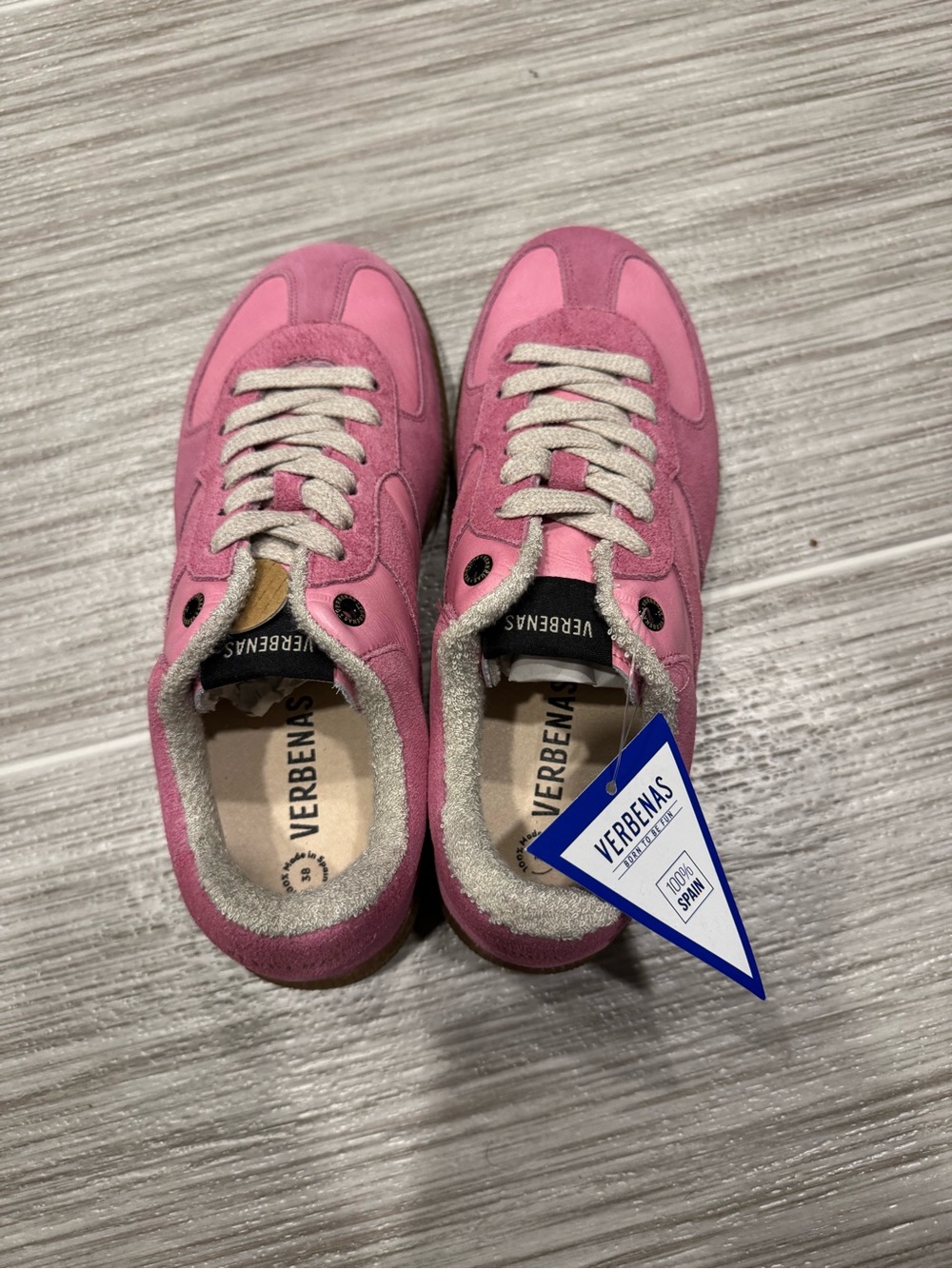 VERBENAS Pink Women's Suede Lace-Up Sneakers